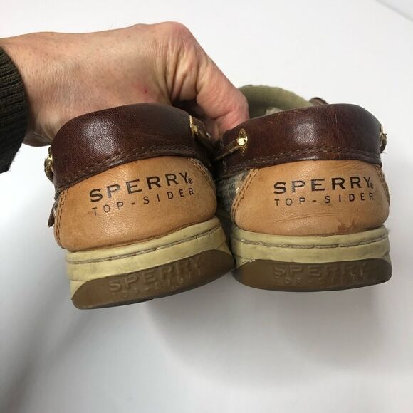 Sperry Top Sider Brown Leather Loafers Sequins - Picture 6 of 7
